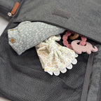 Baby Go Bag — Portable Nappy Bag with Fold-Out Change Mat (Grey)